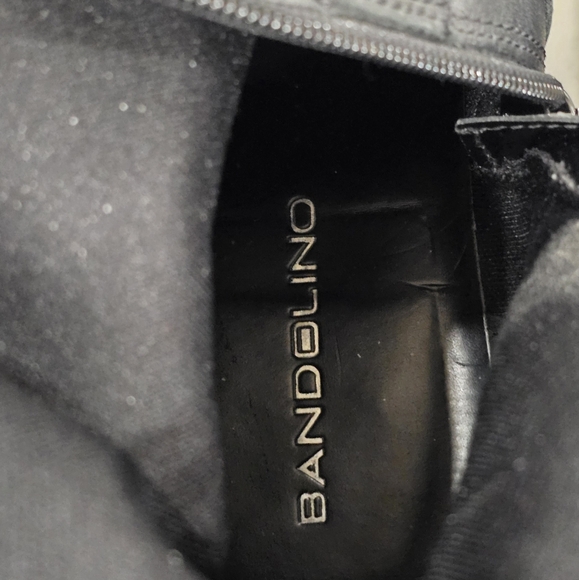 Bandolino Coppa Black Leather Side Zip Knee Harness Riding Boots Women's Size 8M - Picture 11 of 16